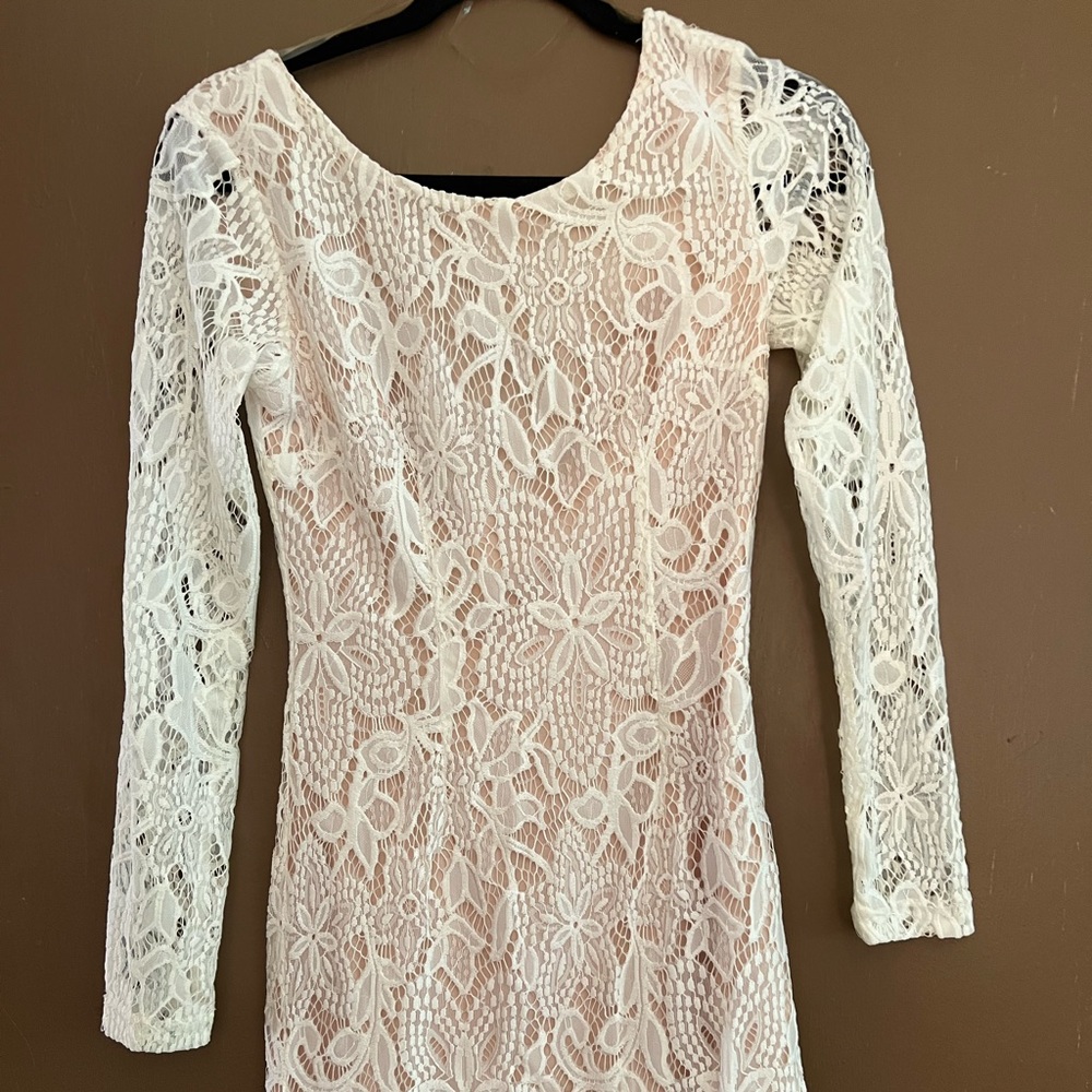 Charlotte Russe White Lace Mini Dress